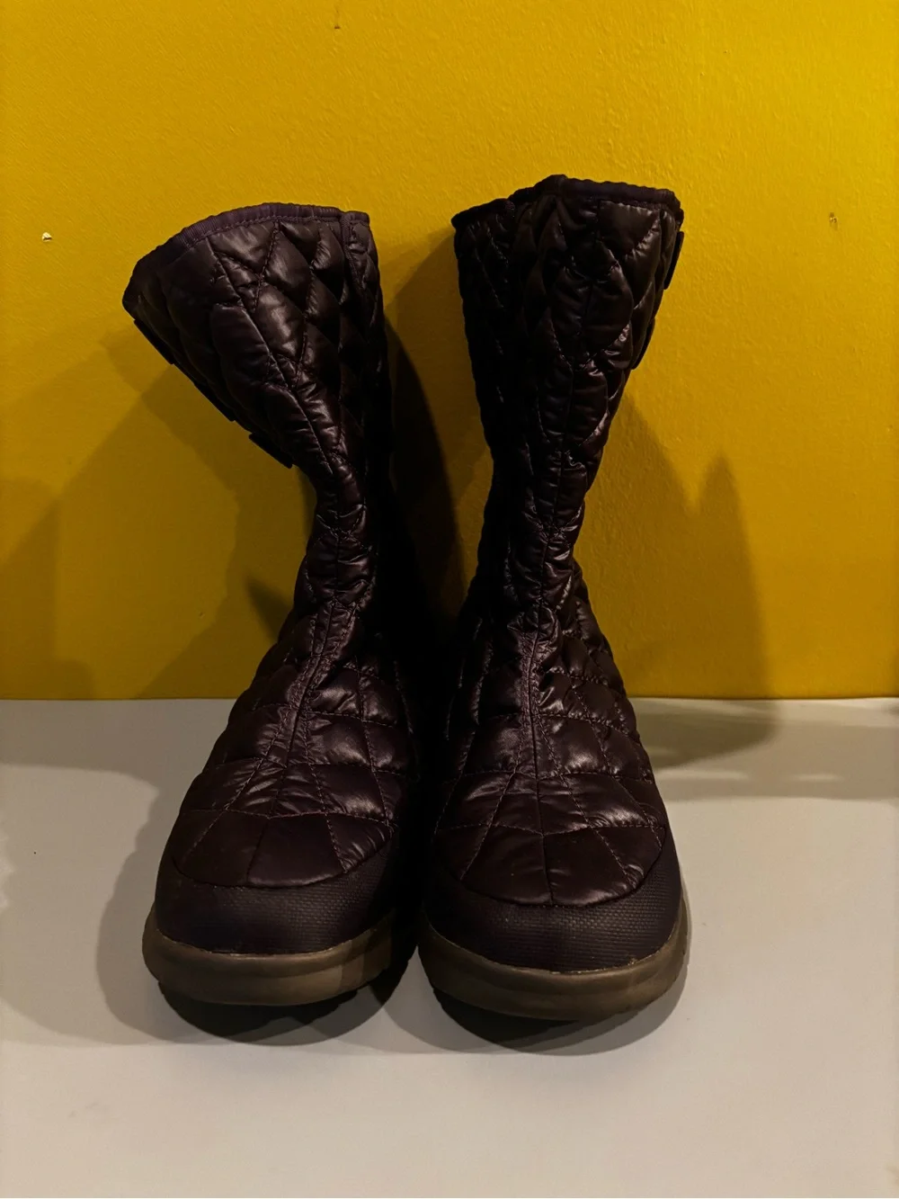 The North Face Quilted Mid-Calf Winter Boots in Dark Brown(HH)